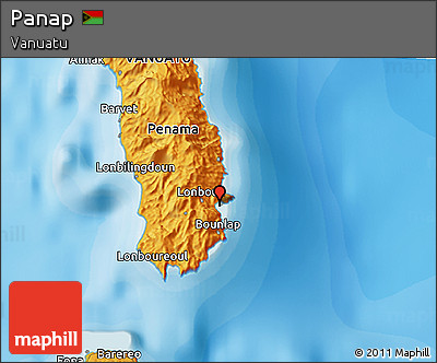 Political 3D Map of Panap
