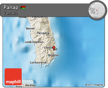 Shaded Relief 3D Map of Panap