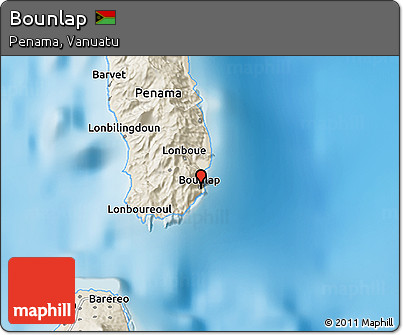 Shaded Relief 3D Map of Bounlap