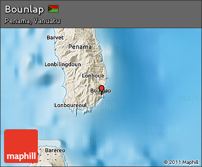 Shaded Relief 3D Map of Bounlap