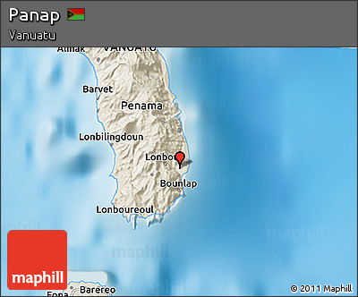Shaded Relief 3D Map of Panap
