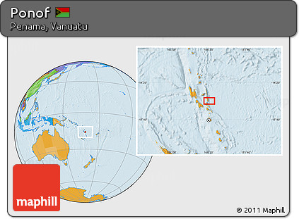 Political Location Map of Ponof