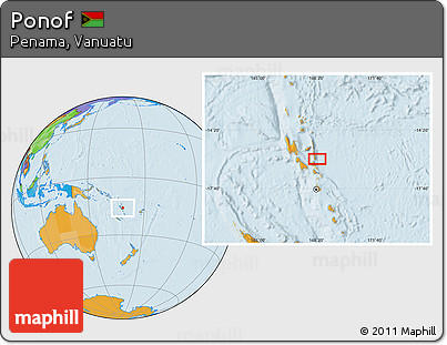 Political Location Map of Ponof