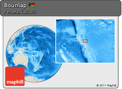Shaded Relief Location Map of Bounlap