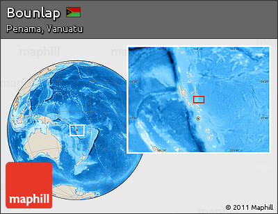 Shaded Relief Location Map of Bounlap