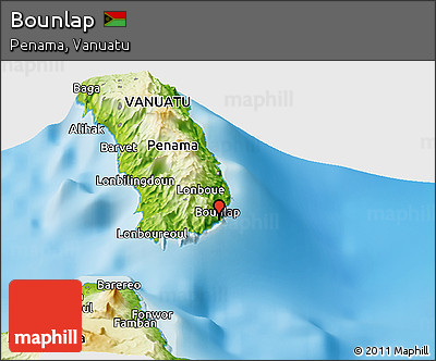 Physical Panoramic Map of Bounlap