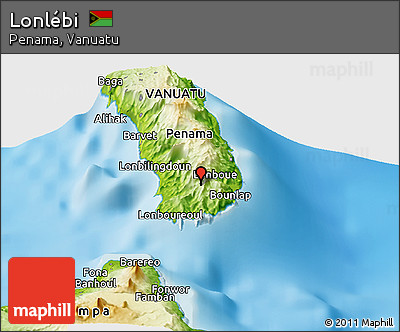 Physical Panoramic Map of Lonlébi