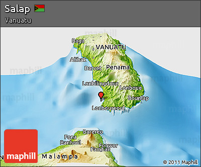 Physical Panoramic Map of Salap