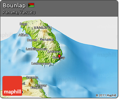 Physical Panoramic Map of Bounlap