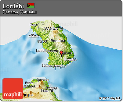 Physical Panoramic Map of Lonlébi