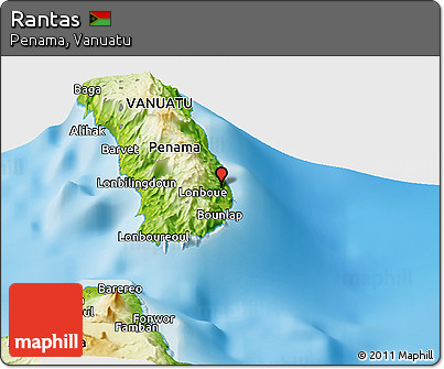 Physical Panoramic Map of Rantas