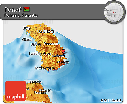 Political Panoramic Map of Ponof