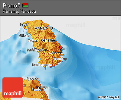Political Panoramic Map of Ponof