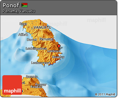 Political Panoramic Map of Ponof