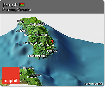 Satellite Panoramic Map of Ponof