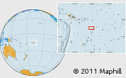 Political Location Map of the area around 15° 58' 32" S, 168° 13' 29" W