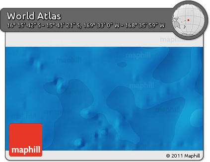 Political 3D Map of the Area around 15° 58' 32" S, 169° 4' 29" W
