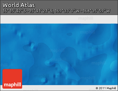 Political 3D Map of the Area around 15° 58' 32" S, 169° 4' 29" W
