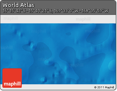 Political 3D Map of the Area around 15° 58' 32" S, 169° 4' 29" W