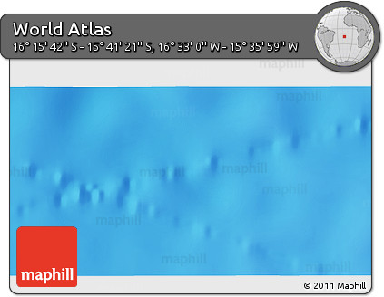 Physical 3D Map of the Area around 15° 58' 32" S, 16° 4' 29" W