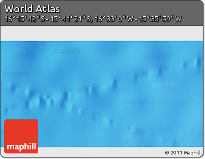 Physical 3D Map of the Area around 15° 58' 32" S, 16° 4' 29" W