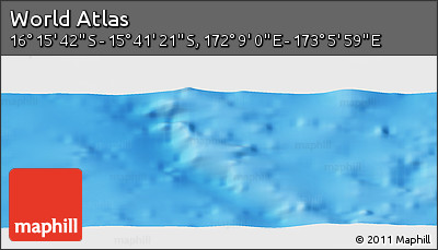 Physical Panoramic Map of the Area around 15° 58' 32" S, 172° 37' 30" E