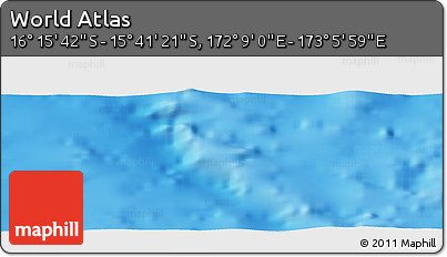 Physical Panoramic Map of the Area around 15° 58' 32" S, 172° 37' 30" E