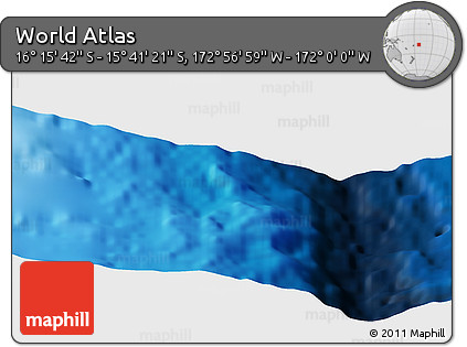Physical Panoramic Map of the Area around 15° 58' 32" S, 172° 28' 29" W