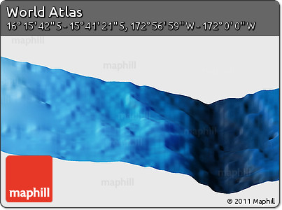 Physical Panoramic Map of the Area around 15° 58' 32" S, 172° 28' 29" W