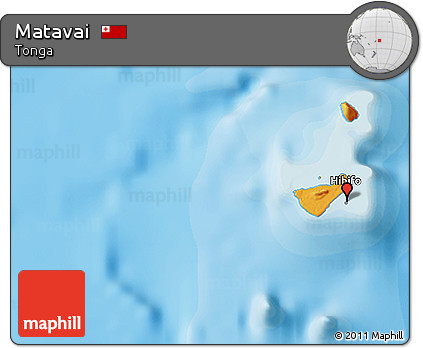 Political 3D Map of Matavai