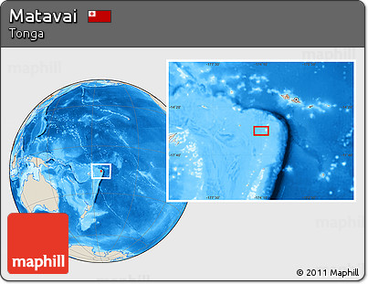 Shaded Relief Location Map of Matavai