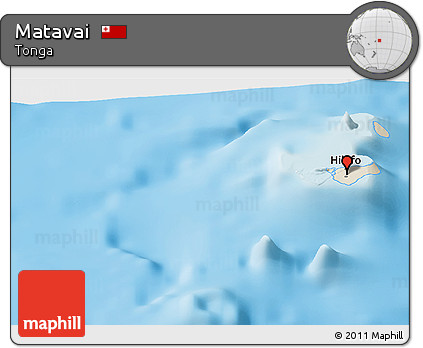 Shaded Relief Panoramic Map of Matavai