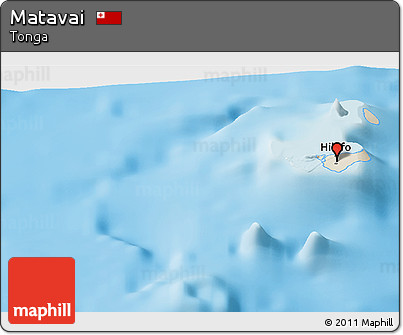Shaded Relief Panoramic Map of Matavai