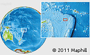 Physical Location Map of the area around 15° 58' 32" S, 175° 1' 30" W
