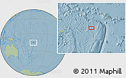 Savanna Style Location Map of the area around 15° 58' 32" S, 175° 1' 30" W, hill shading
