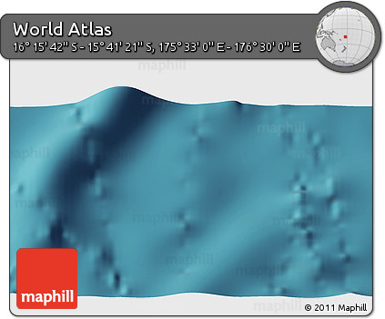 Satellite 3D Map of the Area around 15° 58' 32" S, 176° 1' 30" E