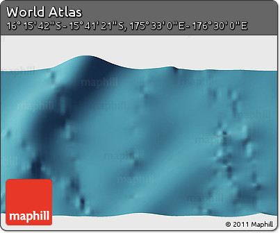 Satellite 3D Map of the Area around 15° 58' 32" S, 176° 1' 30" E