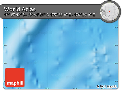 Physical Map of the Area around 15° 58' 32" S, 176° 1' 30" E