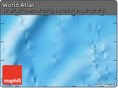Physical Map of the Area around 15° 58' 32" S, 176° 1' 30" E