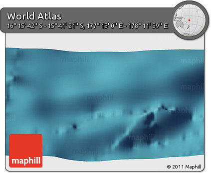 Satellite 3D Map of the Area around 15° 58' 32" S, 177° 43' 29" E