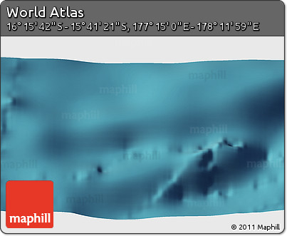 Satellite 3D Map of the Area around 15° 58' 32" S, 177° 43' 29" E