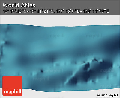 Satellite 3D Map of the Area around 15° 58' 32" S, 177° 43' 29" E