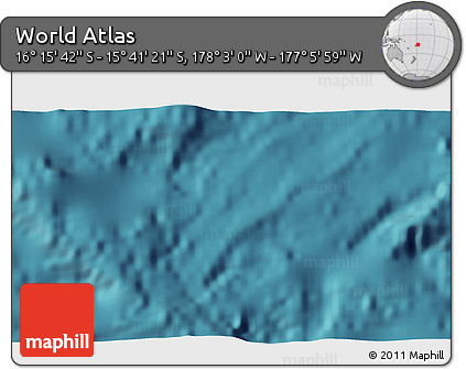 Satellite 3D Map of the Area around 15° 58' 32" S, 177° 34' 29" W