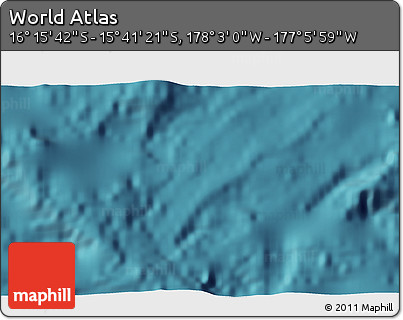 Satellite 3D Map of the Area around 15° 58' 32" S, 177° 34' 29" W