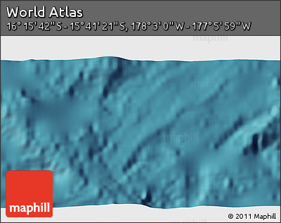 Satellite 3D Map of the Area around 15° 58' 32" S, 177° 34' 29" W