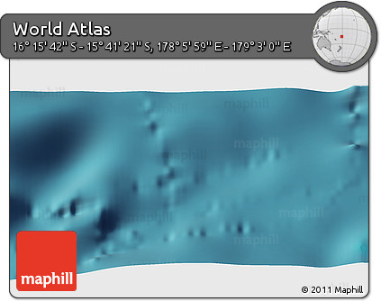 Satellite 3D Map of the Area around 15° 58' 32" S, 178° 34' 29" E