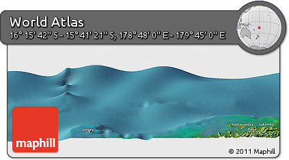 Satellite Panoramic Map of the Area around 15° 58' 32" S, 179° 16' 30" E
