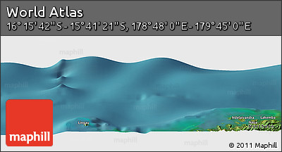 Satellite Panoramic Map of the Area around 15° 58' 32" S, 179° 16' 30" E