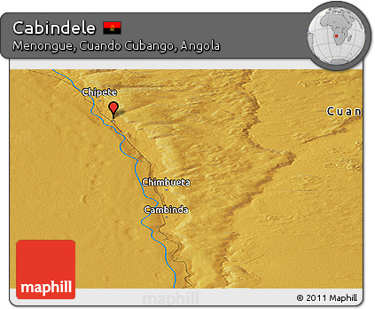 Physical Panoramic Map of Cabindele