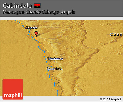 Physical Panoramic Map of Cabindele